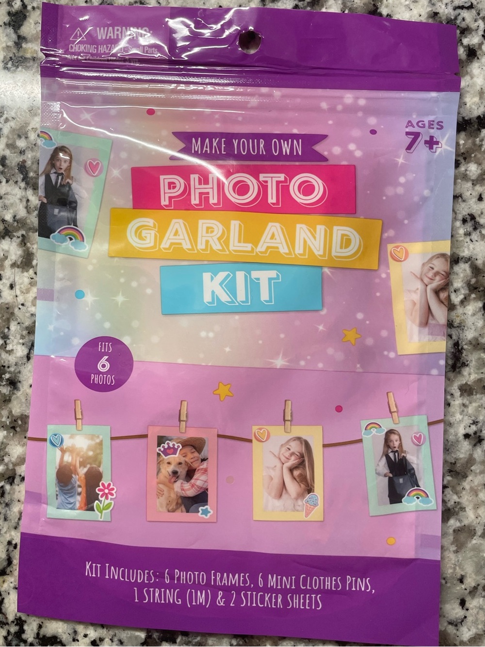 Make Your Own Photo Garland Kit - Pink Purple Pastel